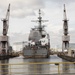 USS Vicksburg Docks