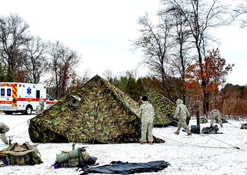 Photo Essay: Cold-Weather Operations Course Class 20-05 students build Arctic 10-person tents