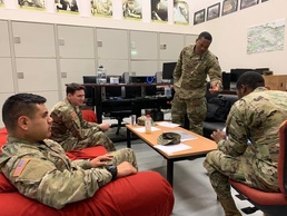 Soldiers practice social distancing during training
