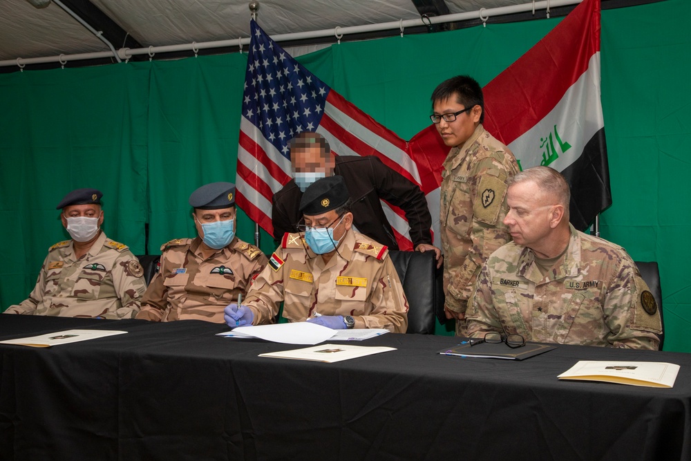 Brig. Gen. Barker transfers authority of Qayyarah Airfield West to Iraqi Security Forces