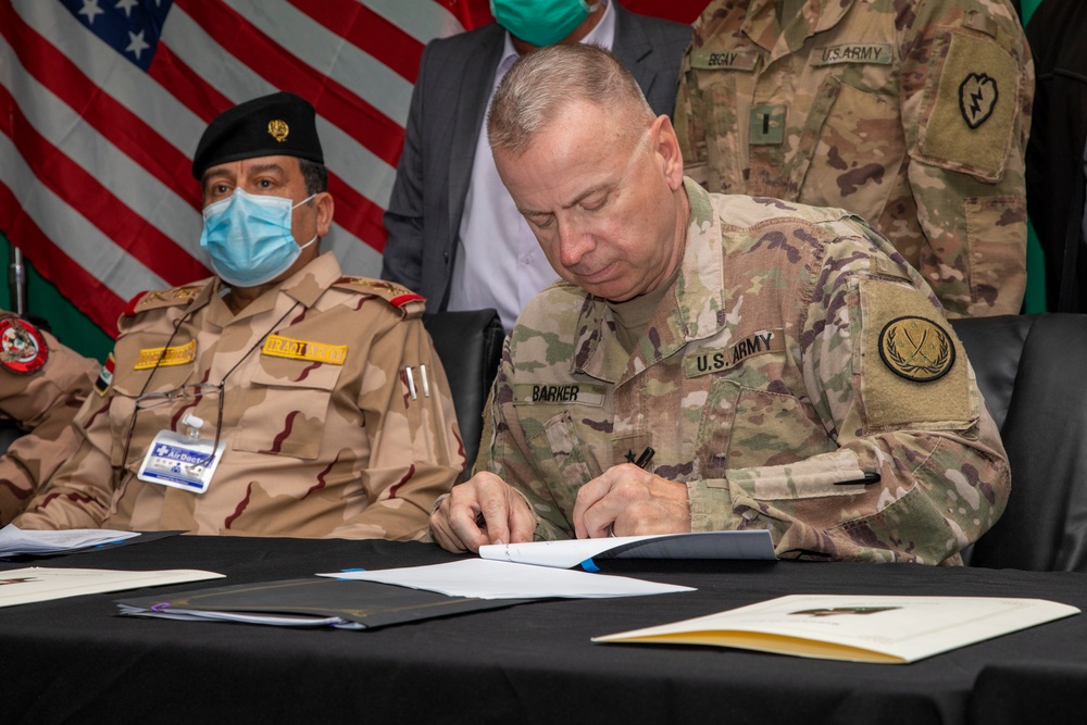 Brig. Gen. Barker transfers authority of Qayyarah Airfield West to Iraqi Security Forces