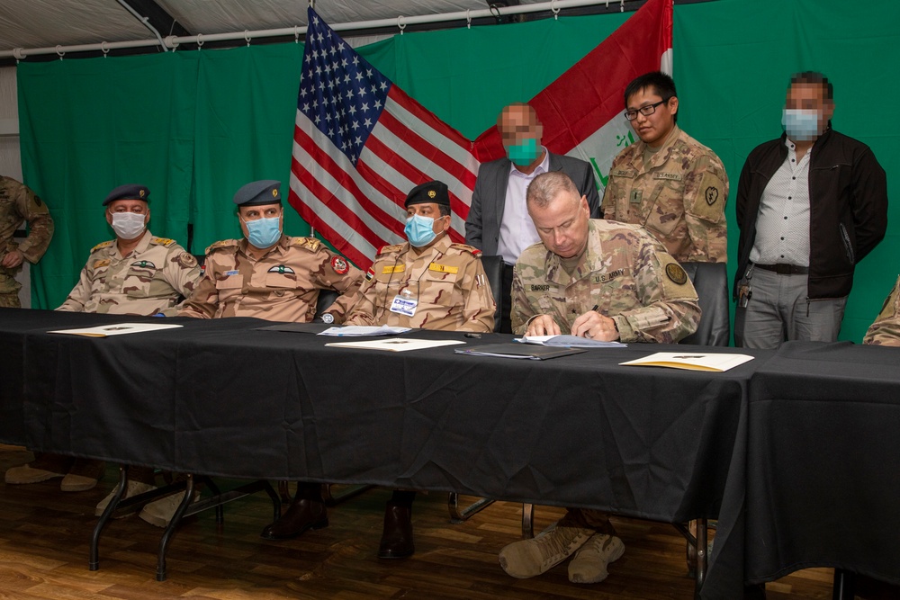 Brig. Gen. Barker transfers authority of Qayyarah Airfield West to Iraqi Security Forces