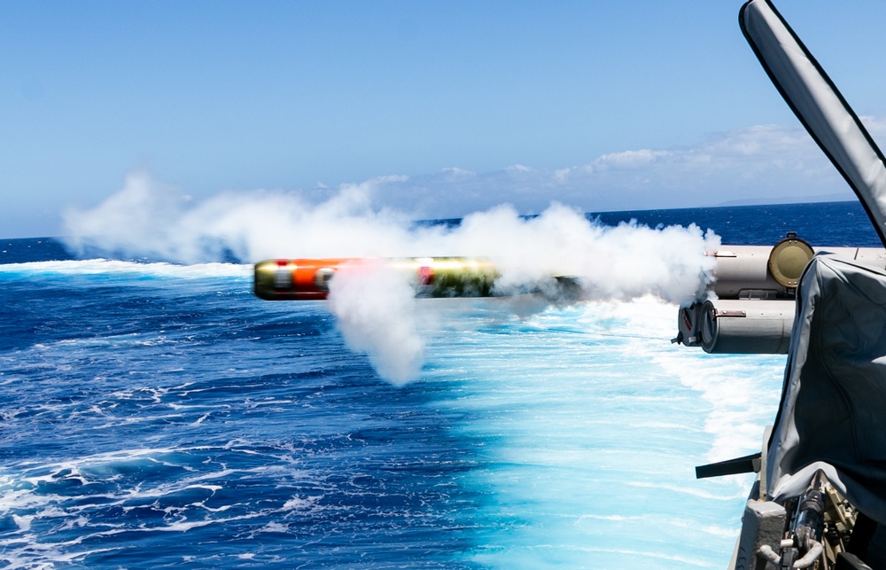 USS Barry Live Fire Torpedo Exercise