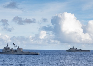 USS Shiloh, USS Germantown, and USS Antietam Underway
