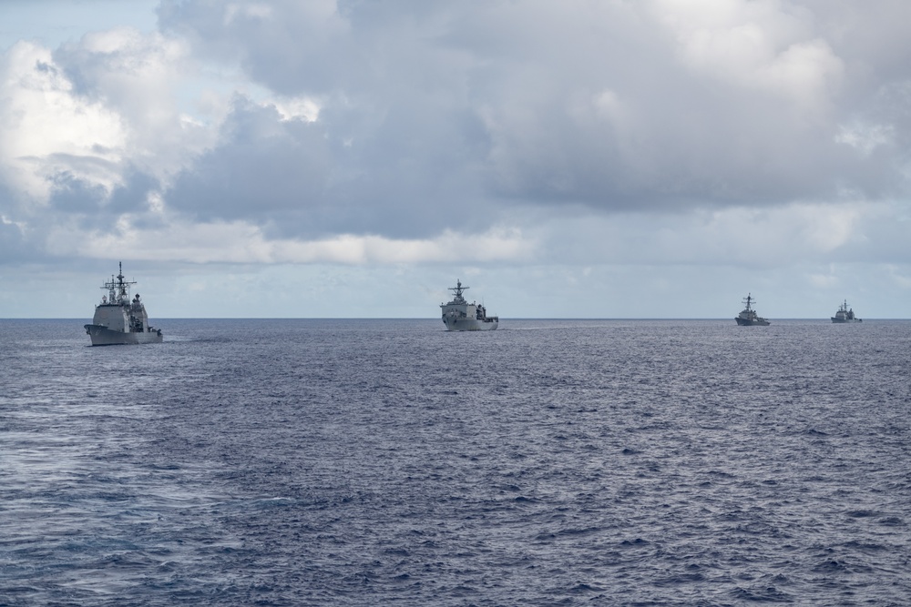 USS Shiloh, USS Germantown, USS Mustin, and USS Antietam Underway