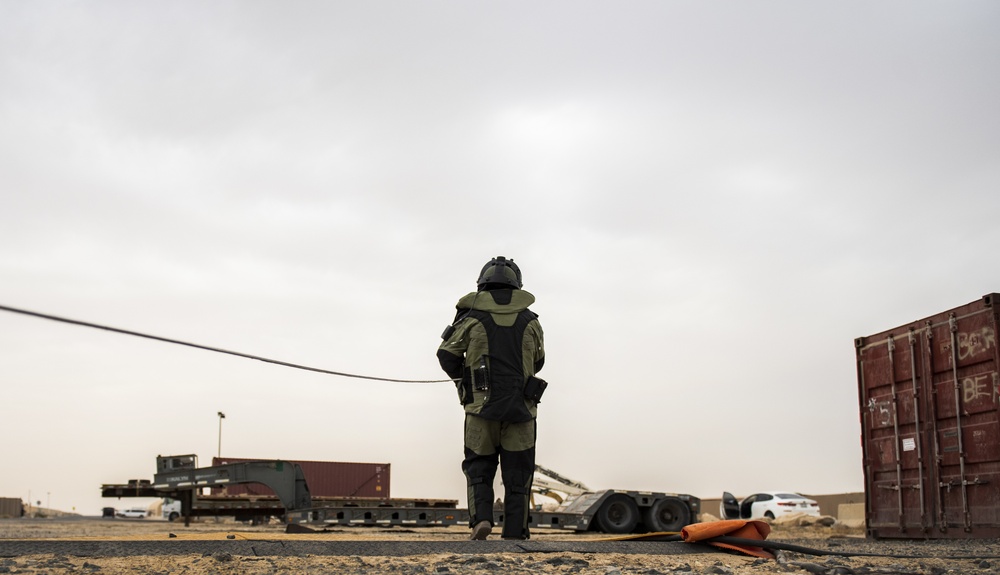 K-9, EOD, Fire perform joint training at ASAB