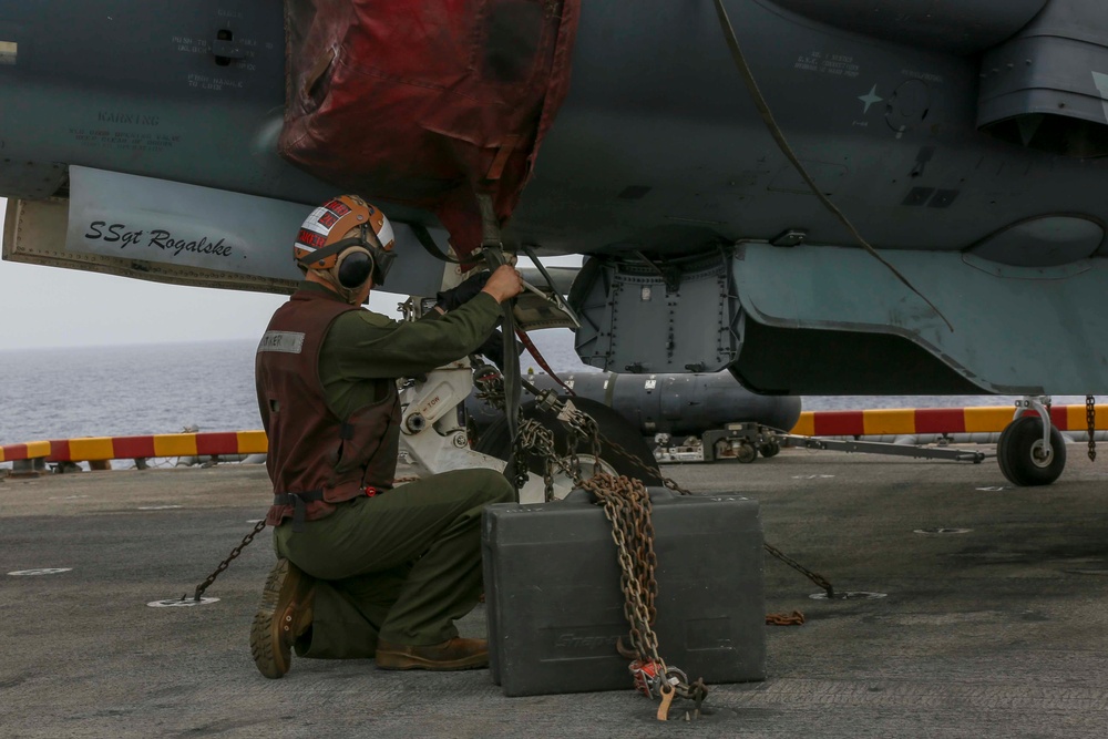 Flight operations aboard USS Bataan
