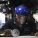 Metalwork on USS Blue Ridge