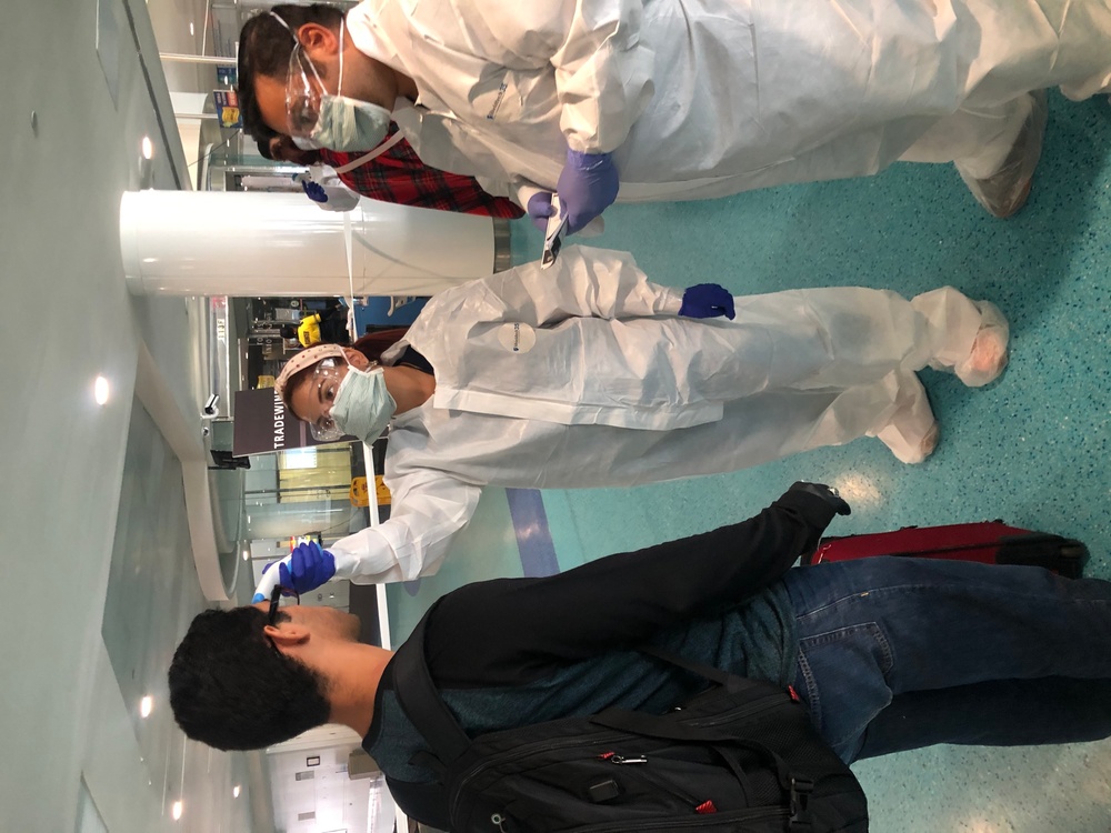 Medical students help PRNG on passenger screening mission