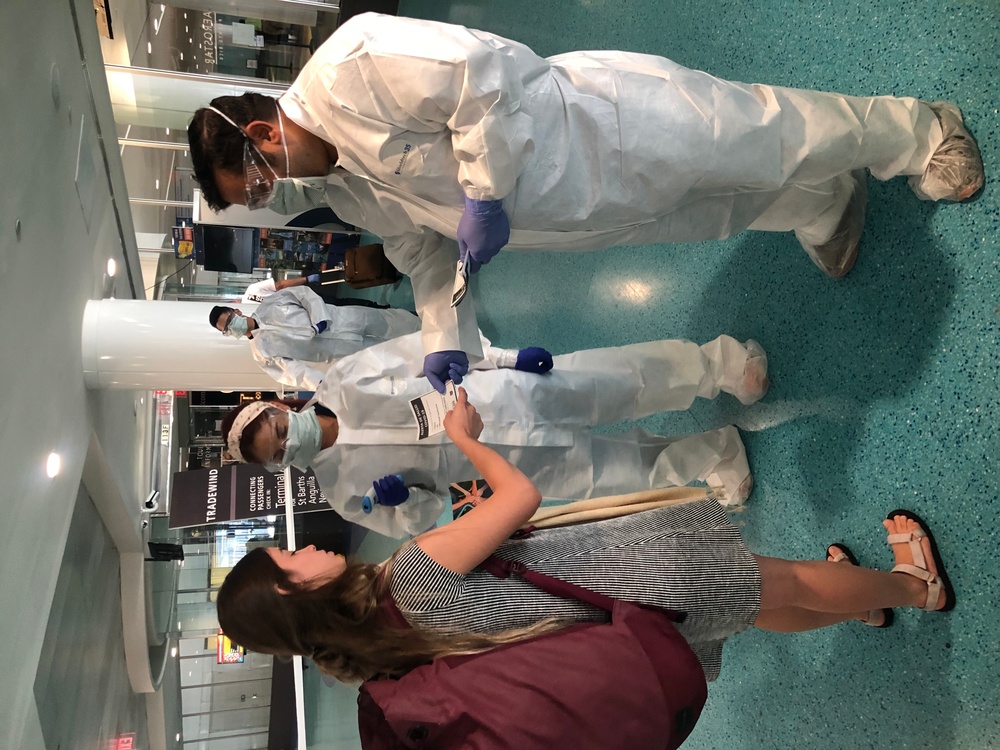 Medical students help PRNG on passenger screening mission