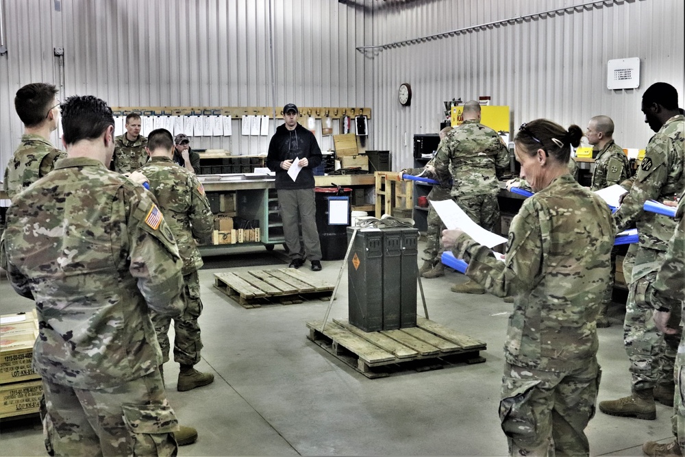 89B students complete ammunition inspection training at Fort McCoy ASP