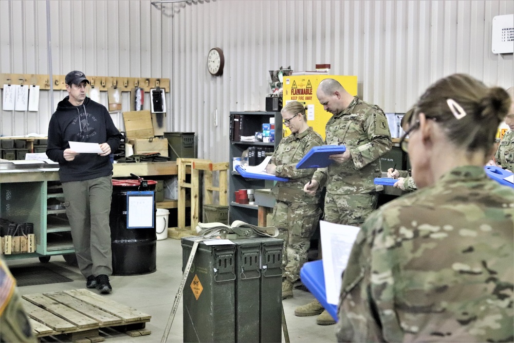 89B students complete ammunition inspection training at Fort McCoy ASP