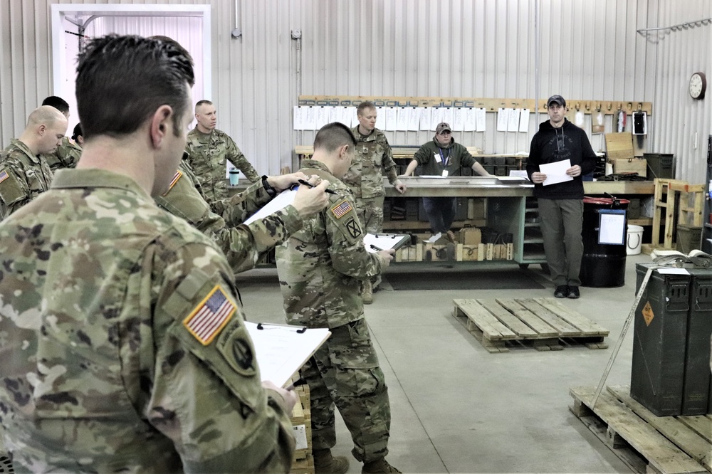 89B students complete ammunition inspection training at Fort McCoy ASP