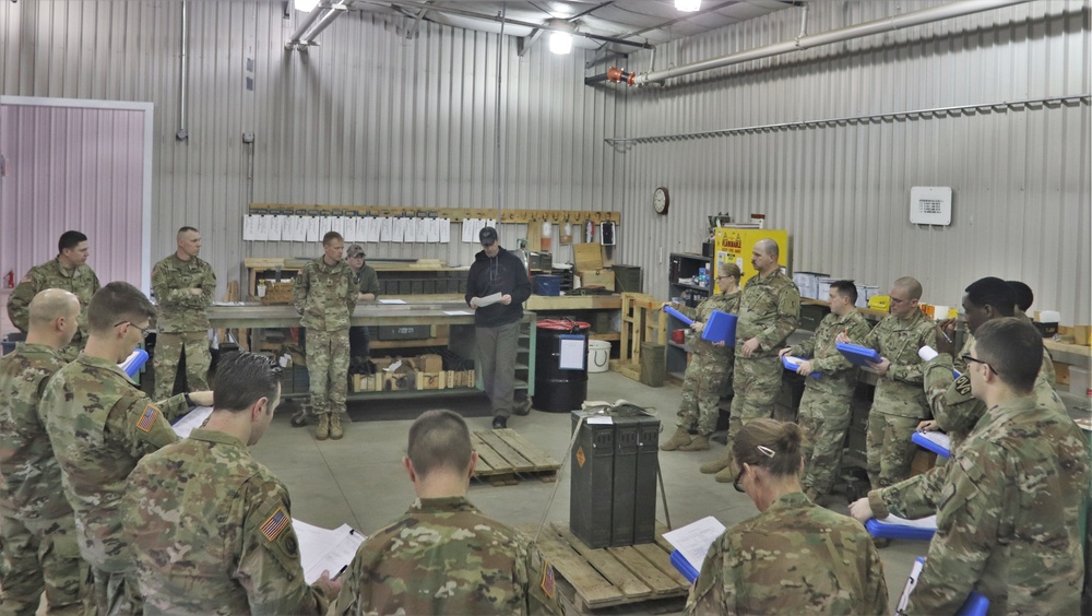 89B students complete ammunition inspection training at Fort McCoy ASP