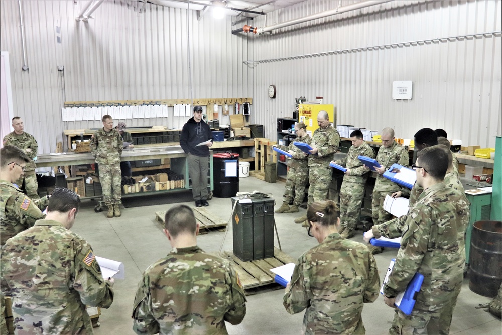 89B students complete ammunition inspection training at Fort McCoy ASP