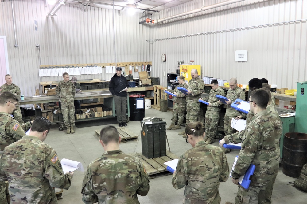 89B students complete ammunition inspection training at Fort McCoy ASP