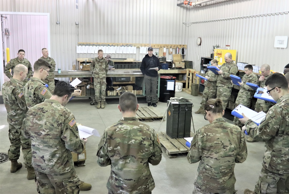 89B students complete ammunition inspection training at Fort McCoy ASP