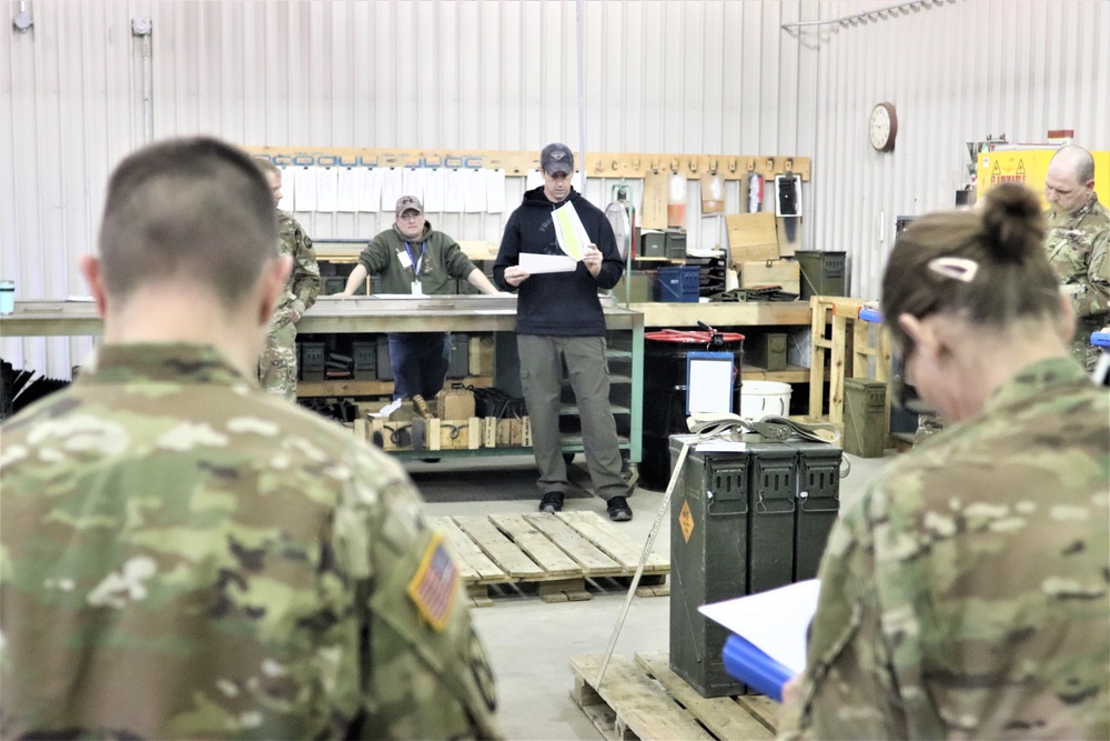 89B students complete ammunition inspection training at Fort McCoy ASP