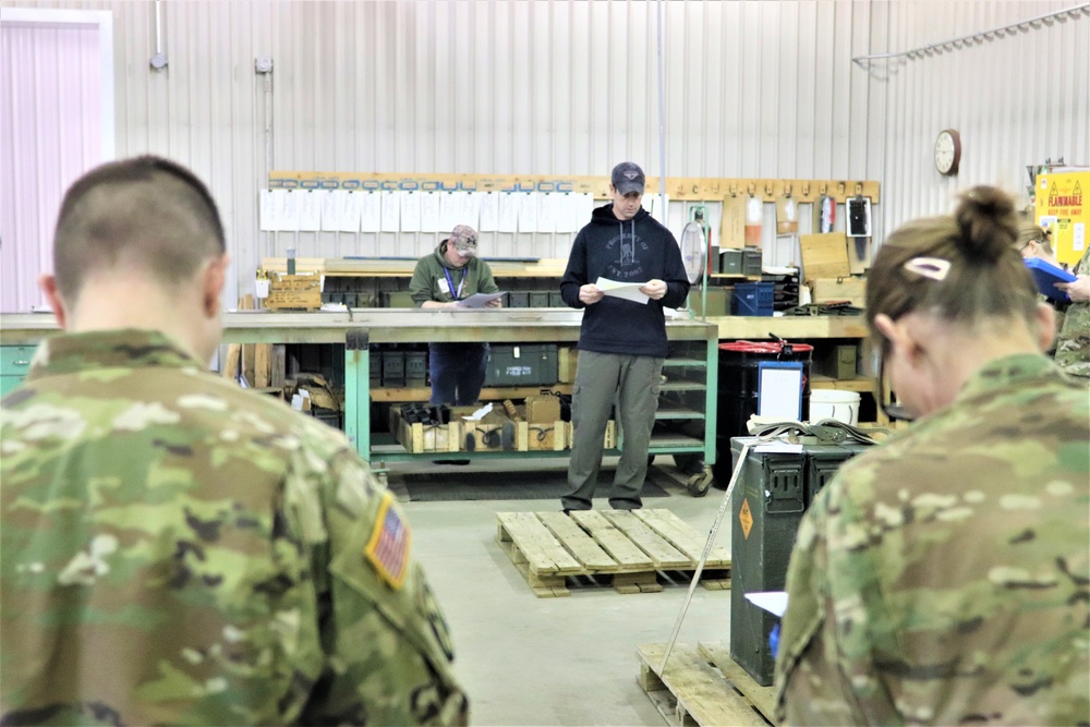 89B students complete ammunition inspection training at Fort McCoy ASP