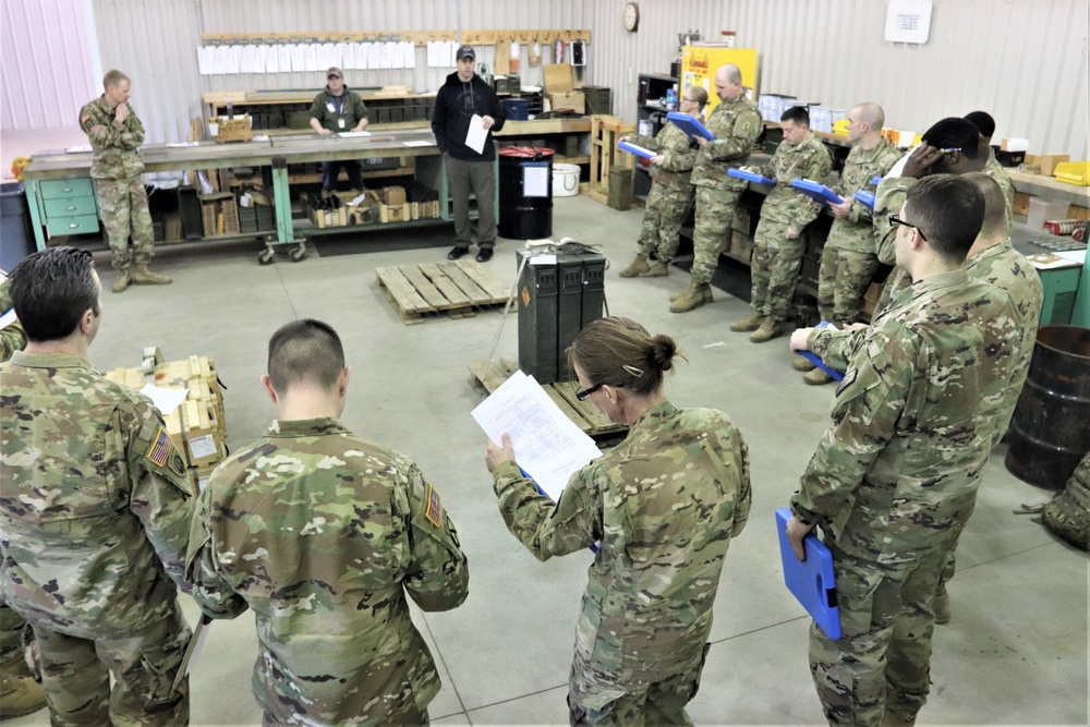 89B students complete ammunition inspection training at Fort McCoy ASP