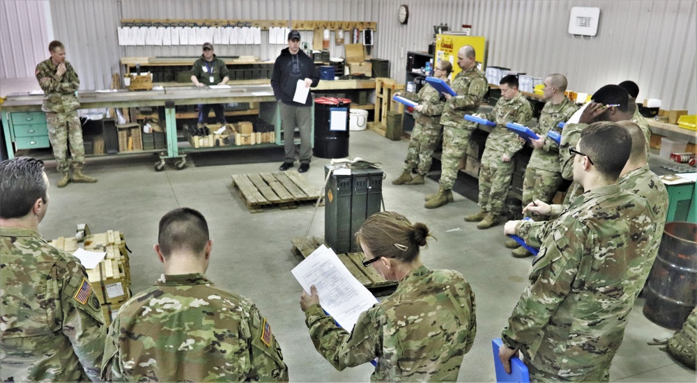 89B students complete ammunition inspection training at Fort McCoy ASP