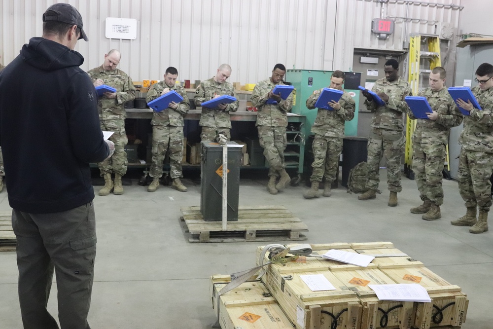 89B students complete ammunition inspection training at Fort McCoy ASP