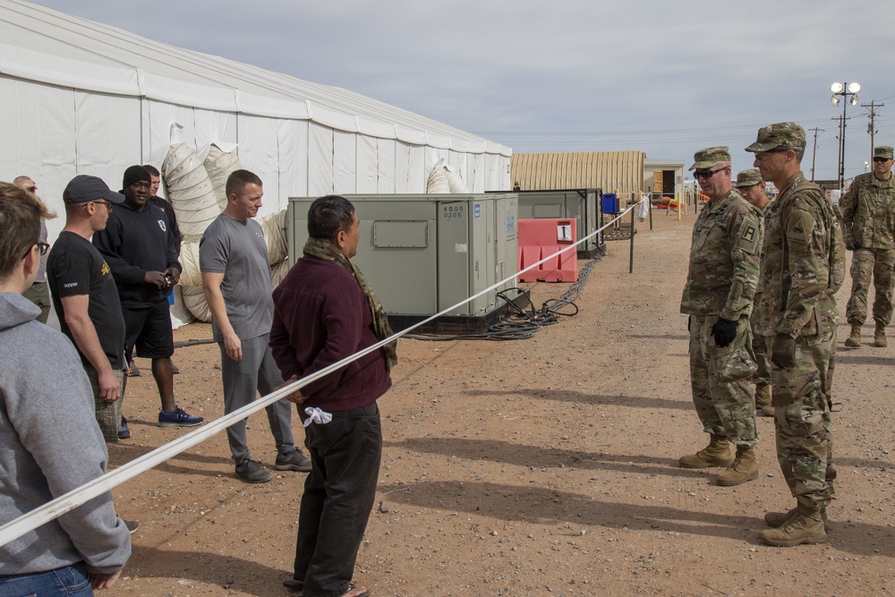 Commanding General Visits Quarantine Sites