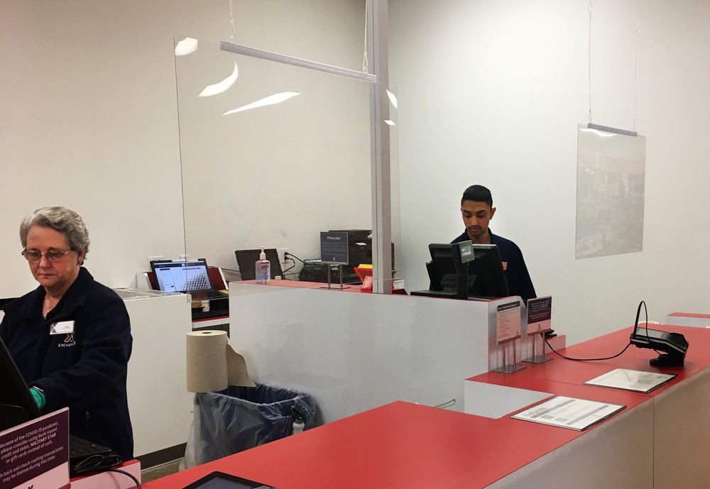 Fort Knox Exchange installs protective shields to continue serving customers safely