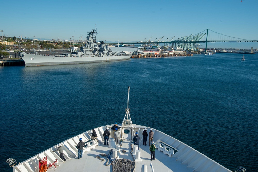 USNS Mercy Arrives at the Port of Los Angeles