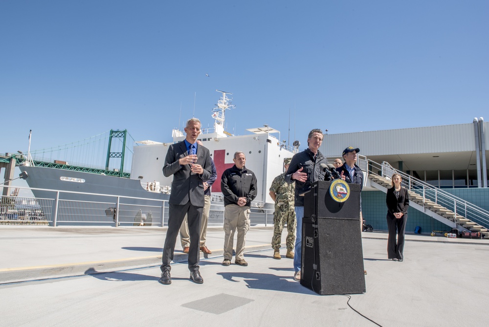 USNS Mercy Arrives in LA