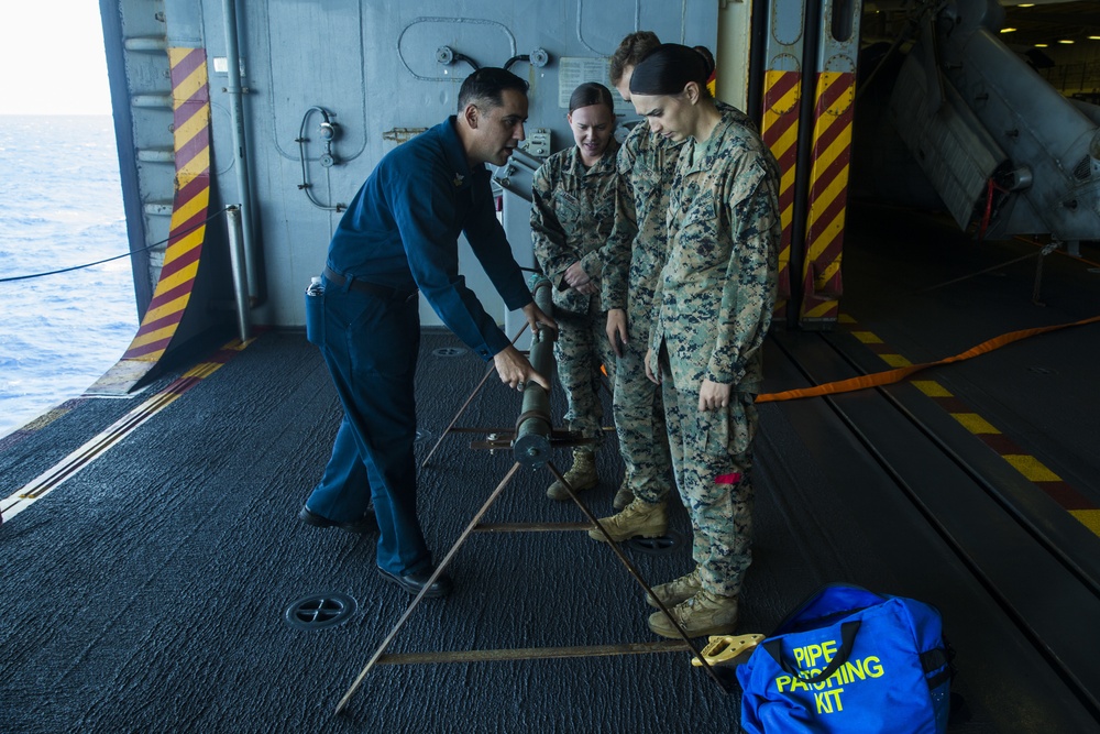 CLB 31, 31st MEU Marines participate in firefighting demonstration