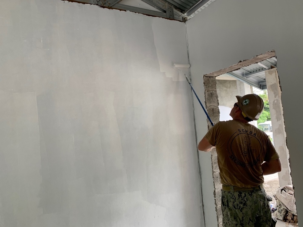 U.S. Navy Seabees with NMCB-5’s Detail Timor-Leste construct a STEM lab
