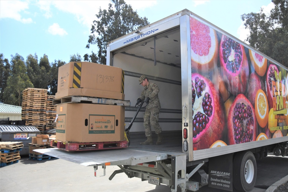 146th Airlift Wing mobilizes to support the Food Bank for Monterey County in Santa Maria