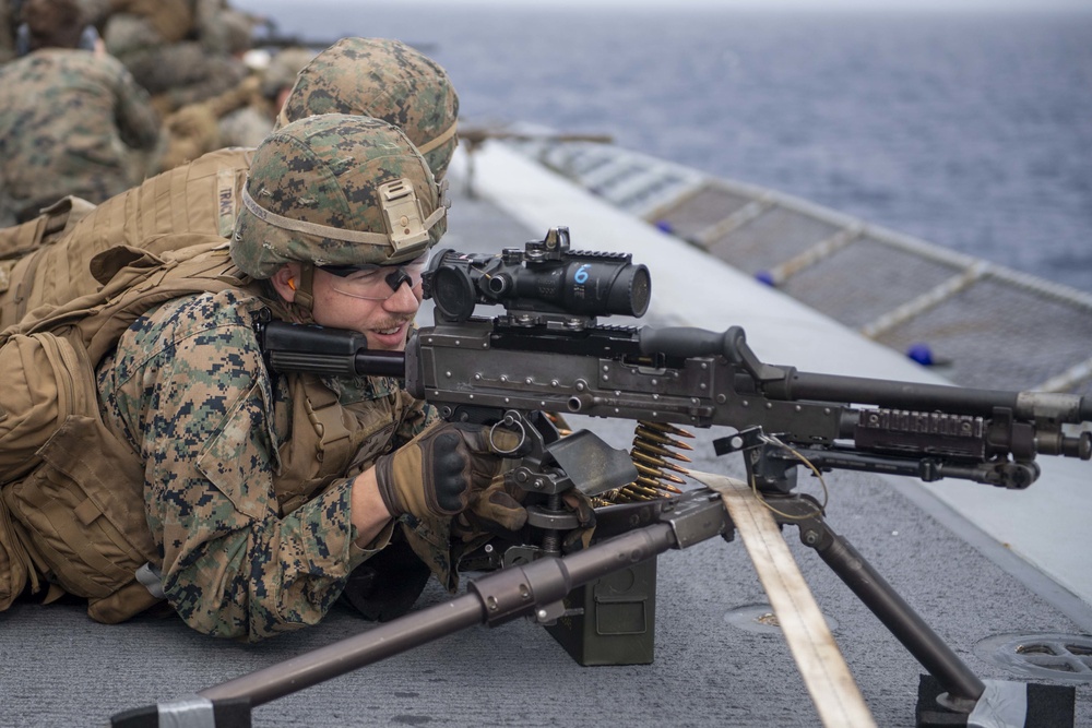 USS America, 31st MEU Conduct Live Fire Exercise