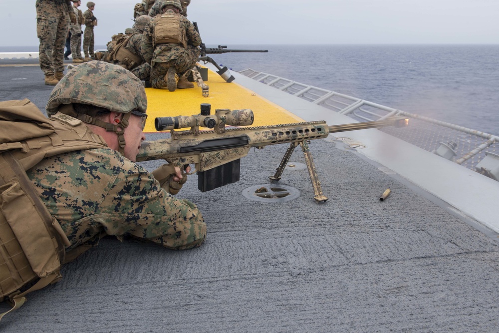 USS America, 31st MEU Conduct Live Fire Exercise