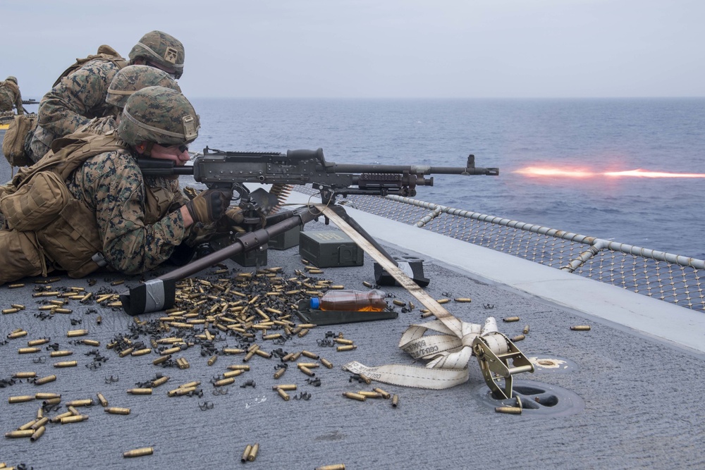 USS America, 31st MEU Conduct Live Fire Exercise