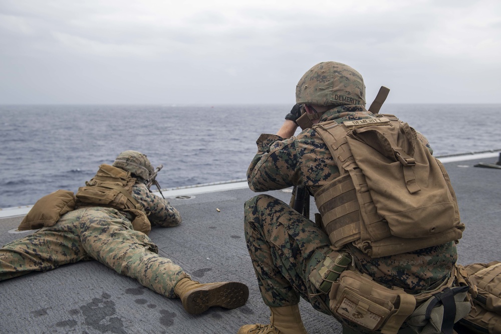 USS America, 31st MEU Conduct Live Fire Exercise