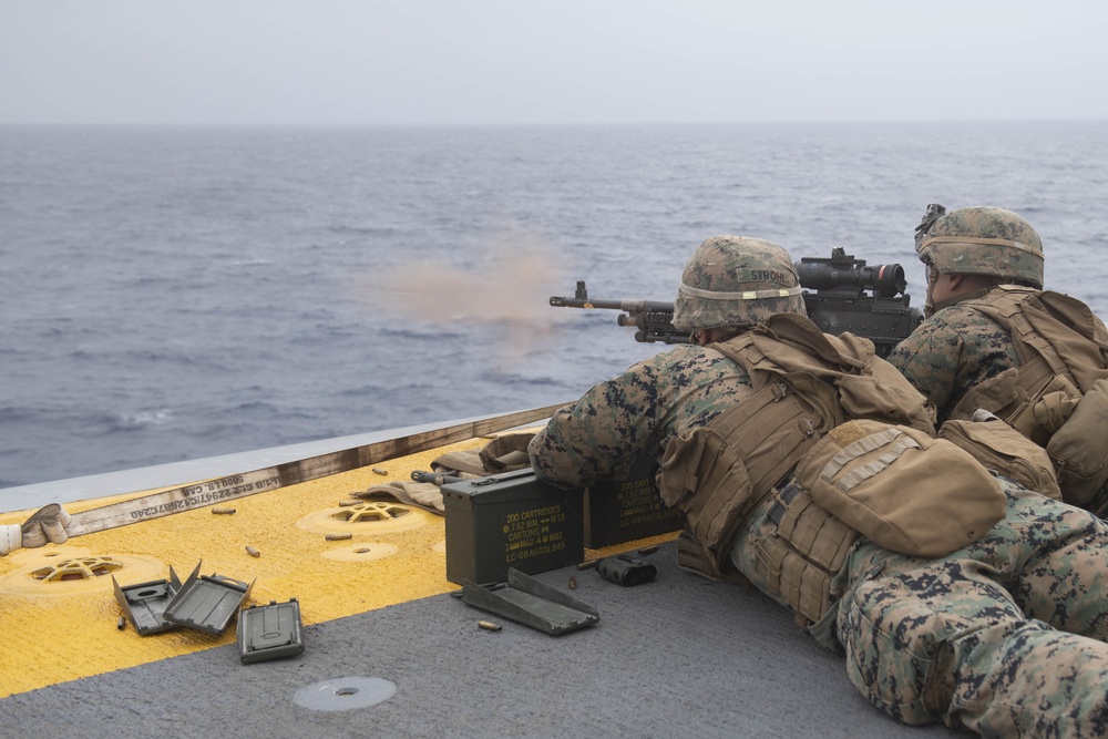 USS America, 31st MEU Conduct Live Fire Exercise