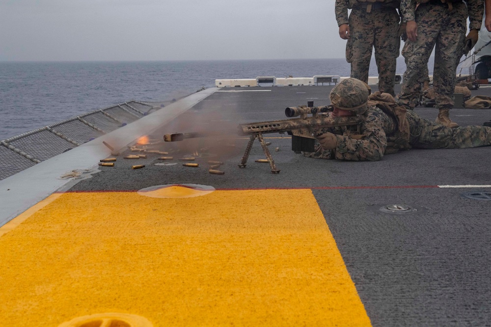 USS America, 31st MEU Conduct Live Fire Exercise