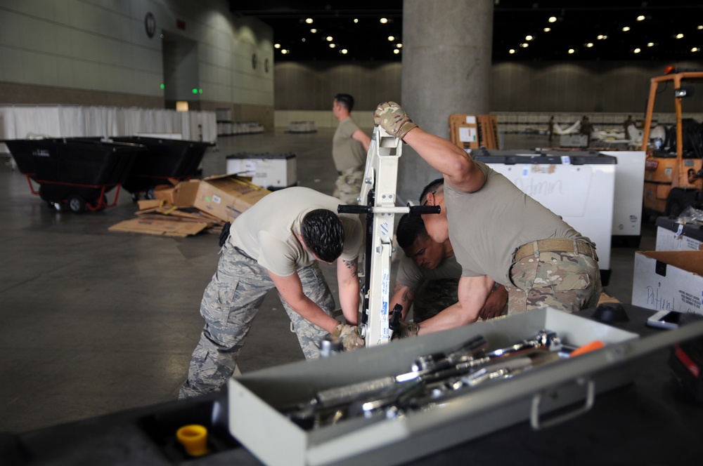 146th Airlift Wing Prepares LA Convention Center to Quarantine COVID-19 Patients