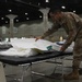 Airmen with the 146th Airlift Wing set up a federal medical station to aid COVID-19 response in Los Angeles