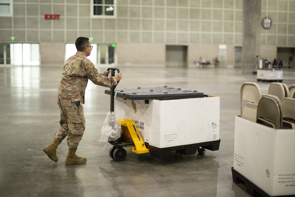 Airmen set up Federal Medical Station in Los Angeles