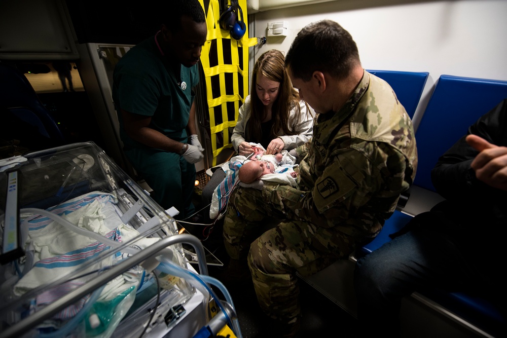 Twin newborns evacuated amidst COVID-19 crisis