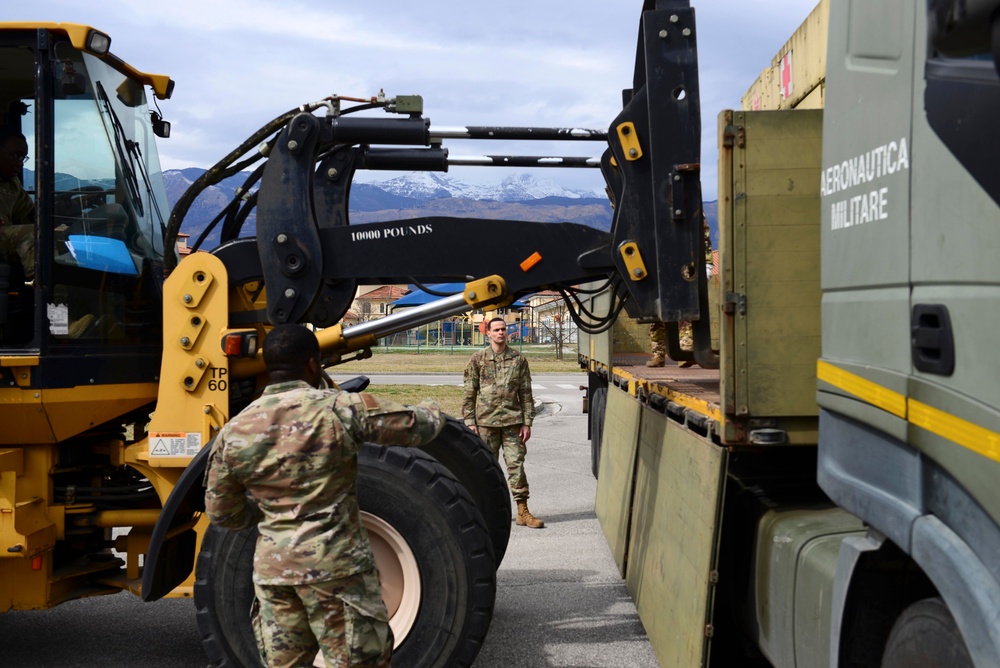 31st Fighter Wing Delivers Medical Supplies for Italian COVID-19 Response Effort