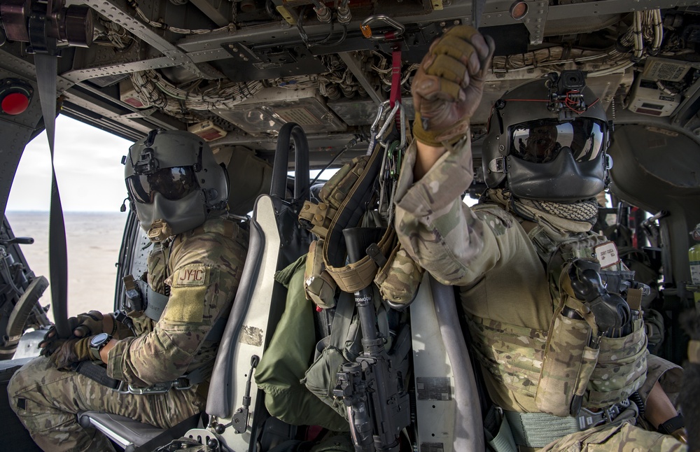 66th Expeditionary Rescue Squadron practices live fire exercise