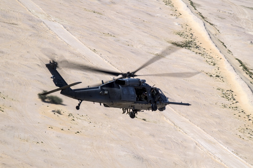 66th Expeditionary Rescue Squadron practices live fire exercise