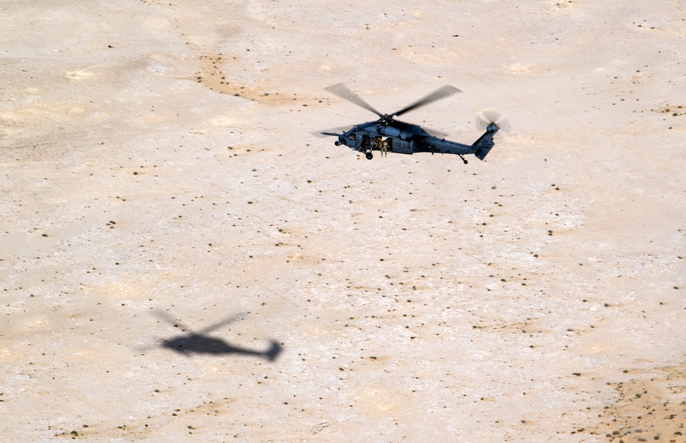 66th Expeditionary Rescue Squadron practices live fire exercise