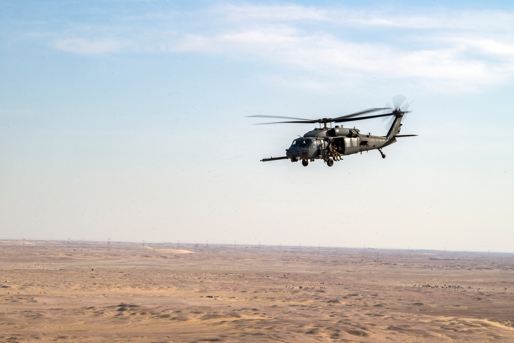 66th Expeditionary Rescue Squadron practices live fire exercise