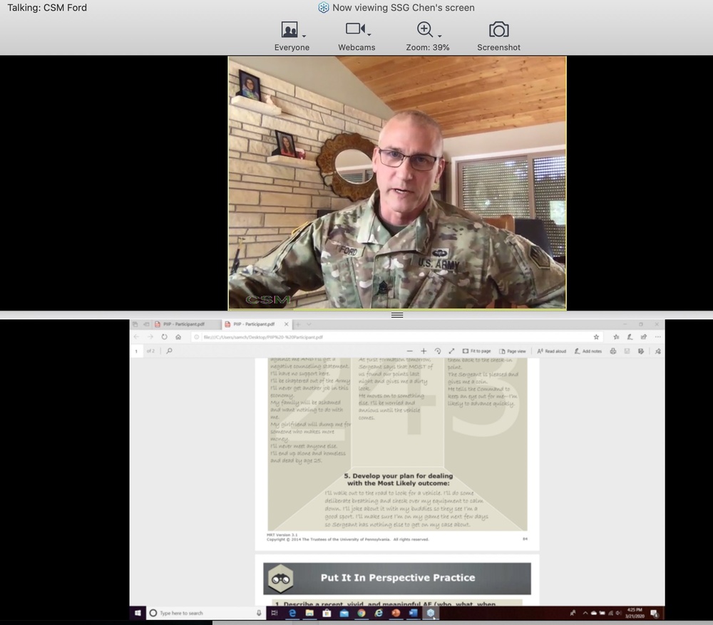 Army Reserve unit conducts virtual battle assembly due to COVID-19 concerns