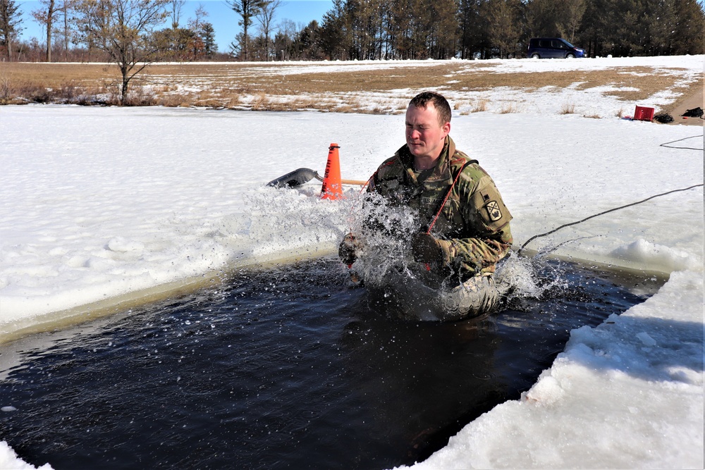 Students complete cold-water immersion training at Fort McCoy